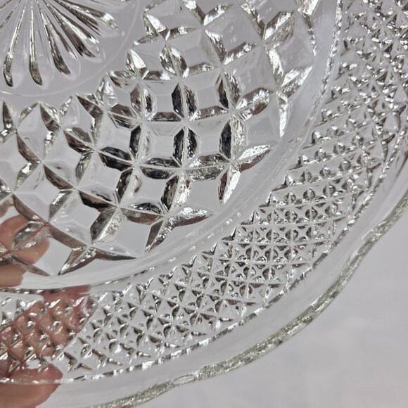 Vintage Anchor Hocking Wexford Dinner Plate Quilted Diamond Design 9 5/8 Inches - Picture 7 of 13